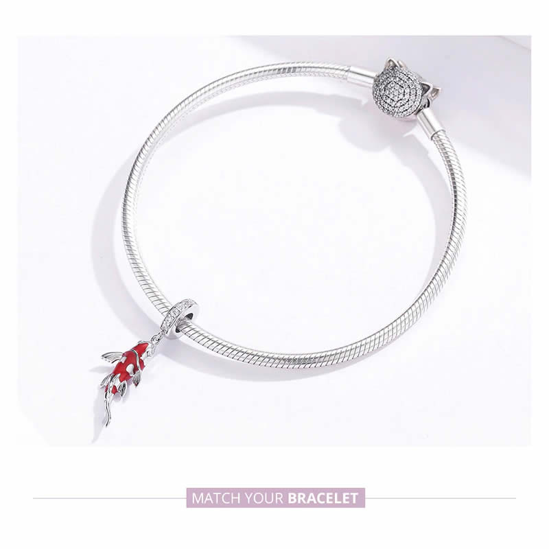 CHARM DIJE PLATA 925 PEZ DE LA SUERTE - 4