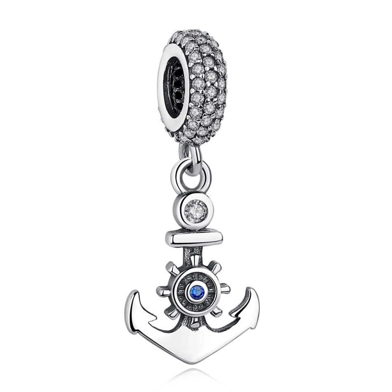 CHARM DIJE PLATA 925 ANCLA NAVAL - 1