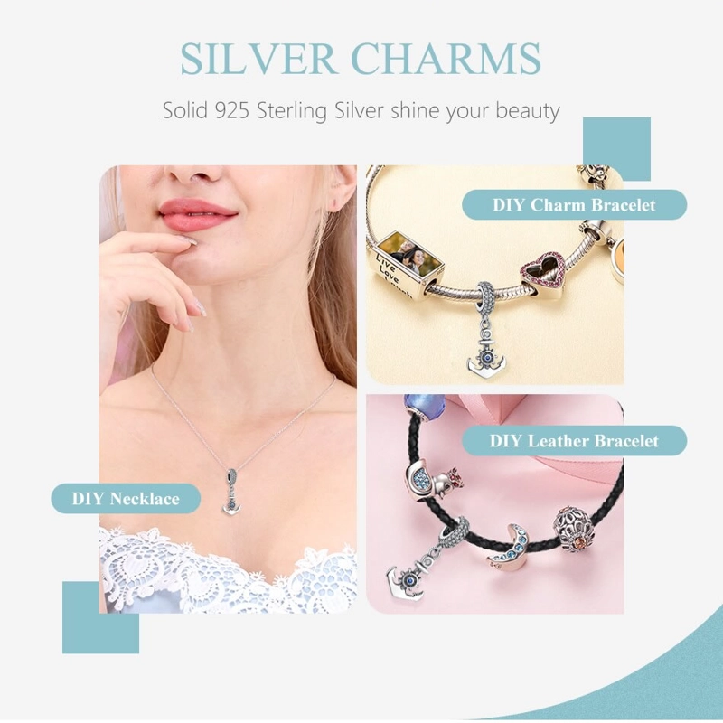CHARM DIJE PLATA 925 ANCLA NAVAL - 4