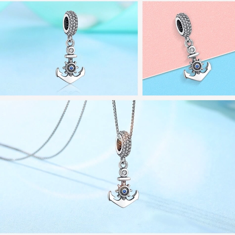 CHARM DIJE PLATA 925 ANCLA NAVAL - 5