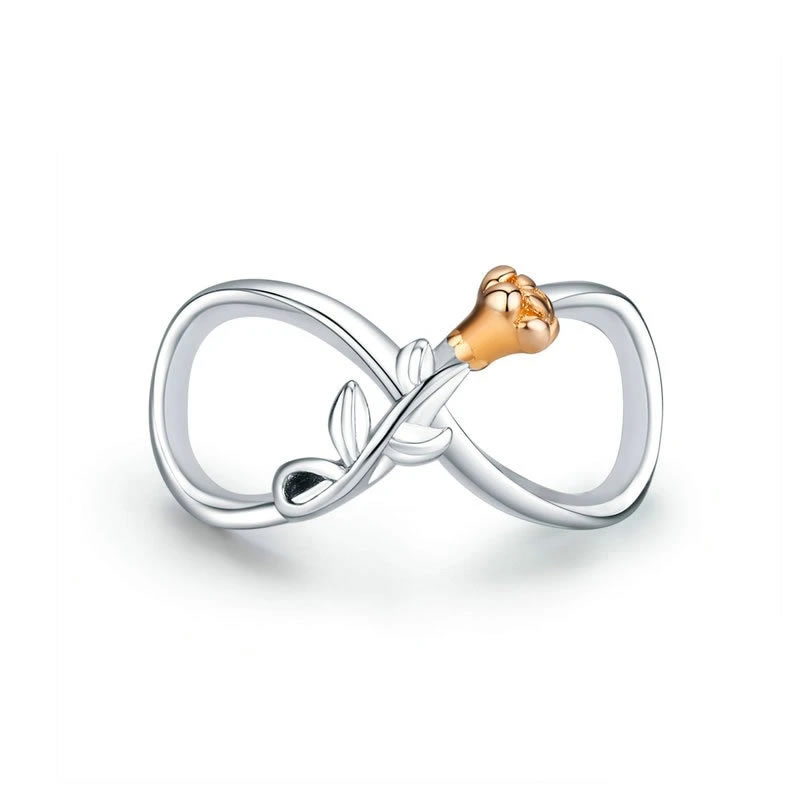 CHARM DIJE PLATA 925 INFINITO CON ROSA - 1