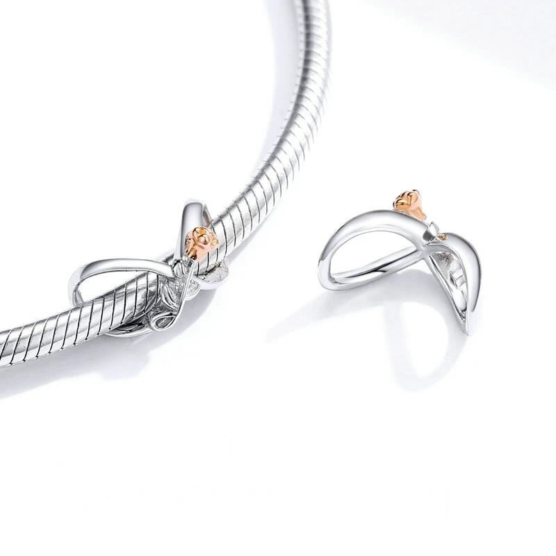 CHARM DIJE PLATA 925 INFINITO CON ROSA - 3