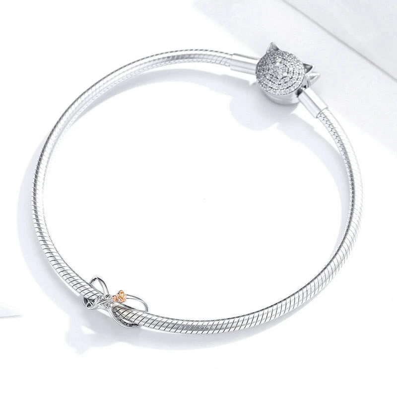 CHARM DIJE PLATA 925 INFINITO CON ROSA - 4
