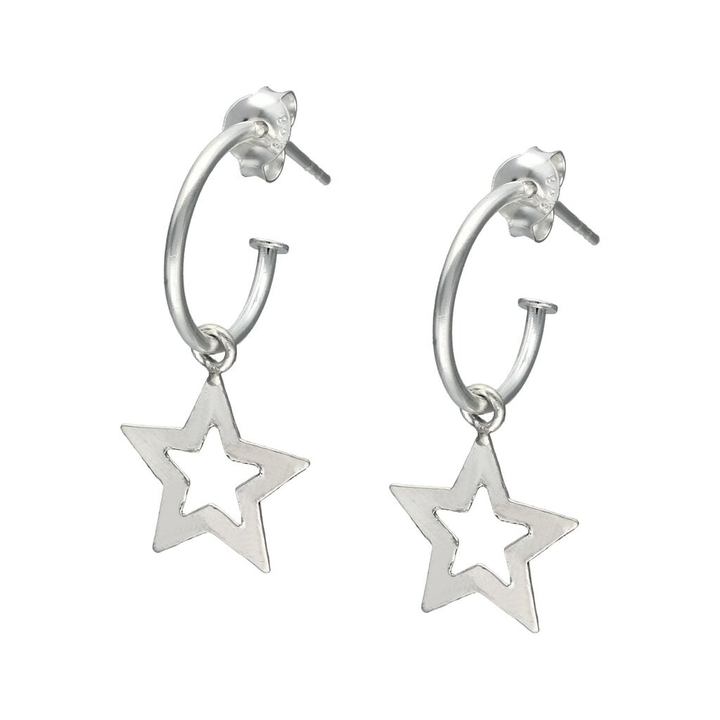 AROS TODOJOYAS PLATA 925 ESTRELLA SEMI ARGOLLA - 1