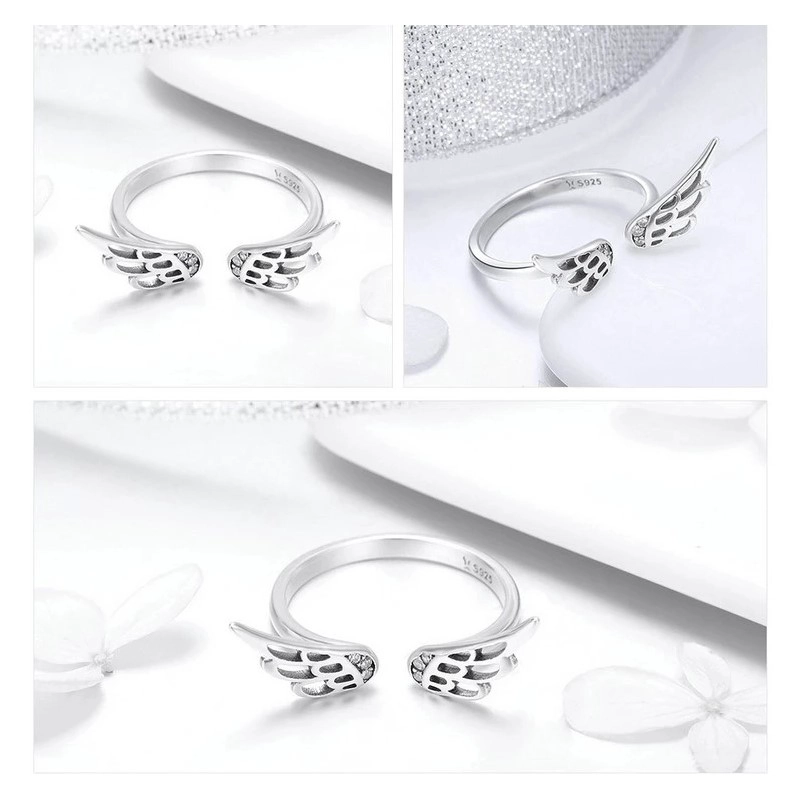 ANILLO TODOJOYAS ALAS DE ANGEL PLATA 925 - 3