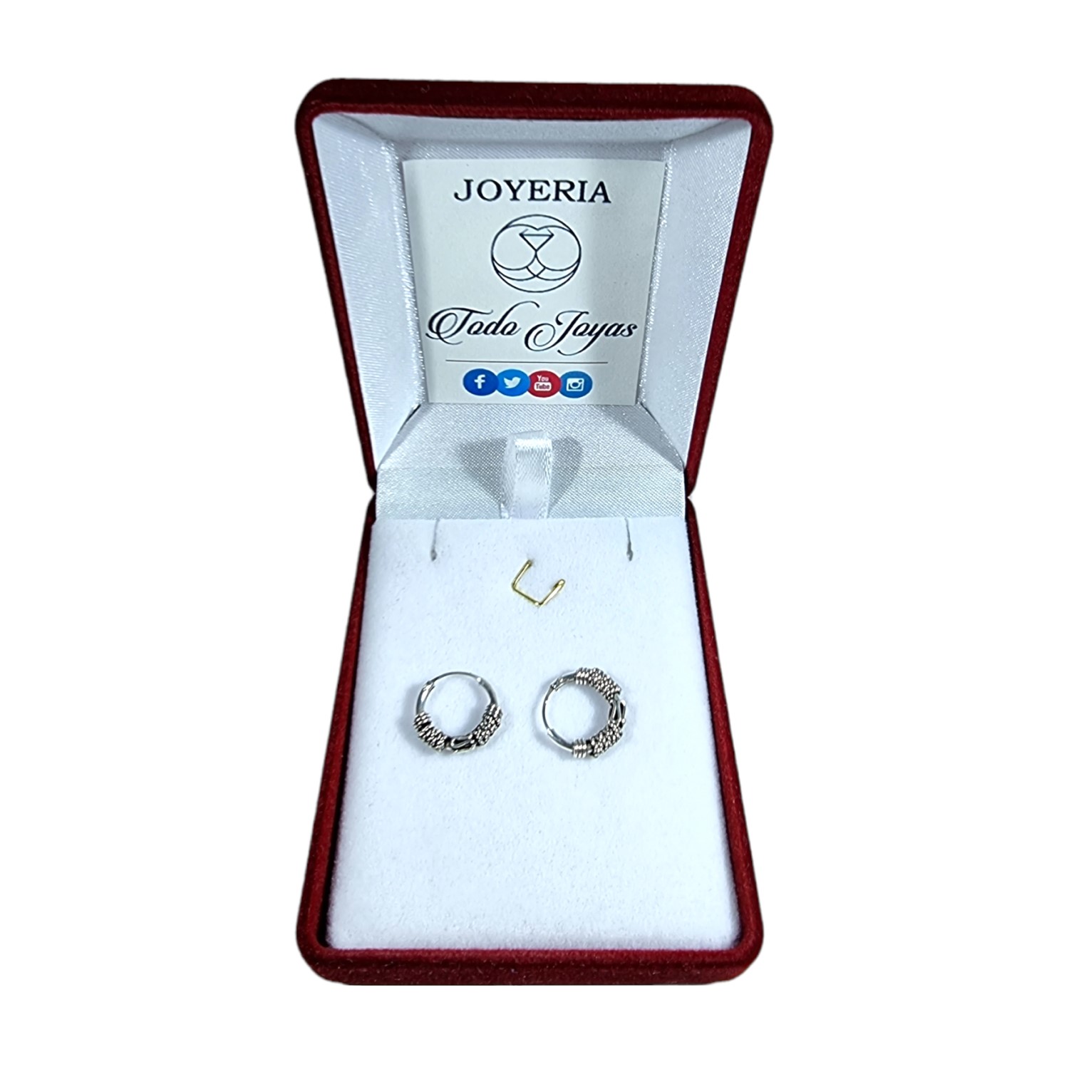 AROS TODOJOYAS PLATA 925 ARGOLLA BALI 12MM - 2