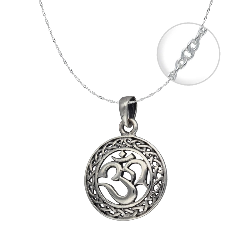 COLLAR TODOJOYAS PLATA 925 YOGA 3O OM - 1