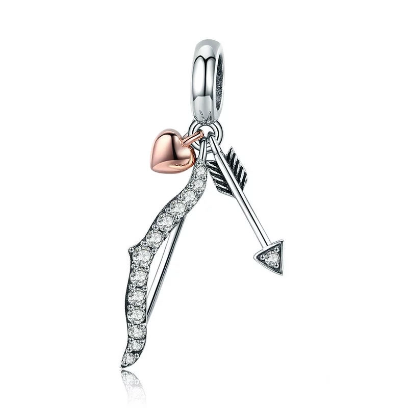 CHARM DIJE PLATA 925 ARCO Y FLECHA CUPIDO - 1