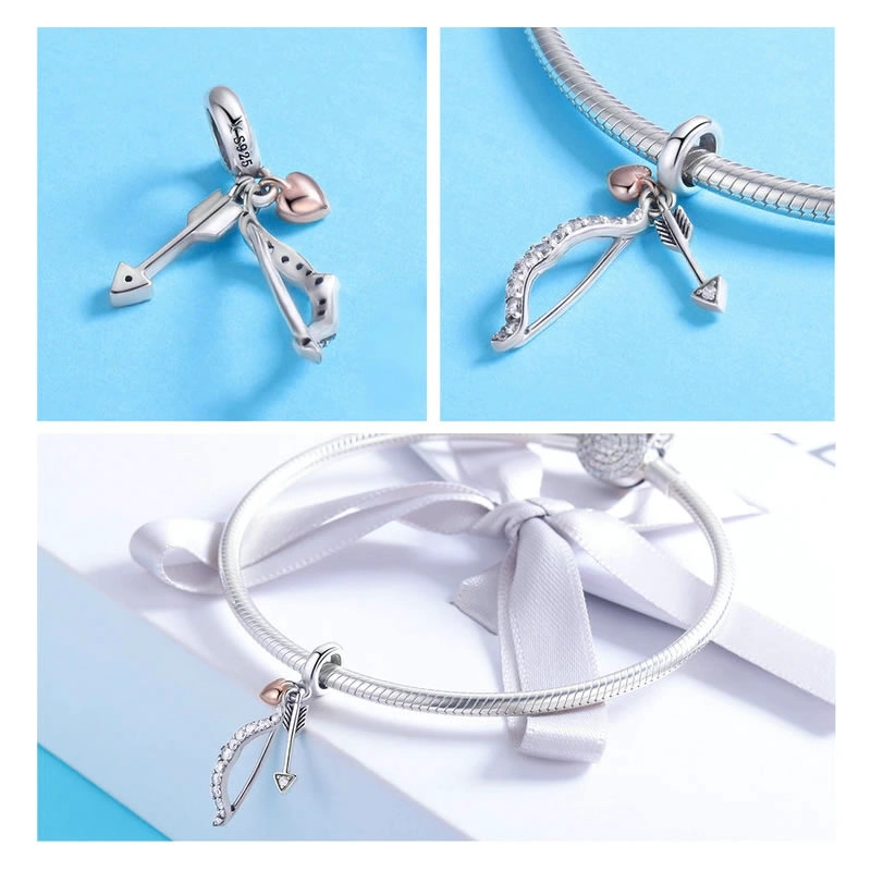 CHARM DIJE PLATA 925 ARCO Y FLECHA CUPIDO - 2