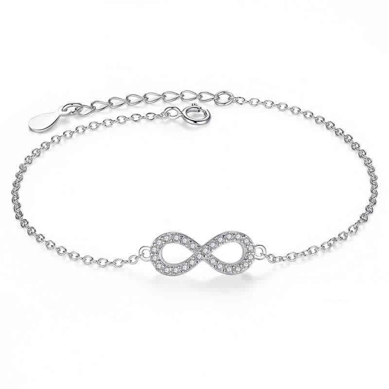 PULSERA PLATA 925 INFINITO CIRCONES BLANCOS - 1