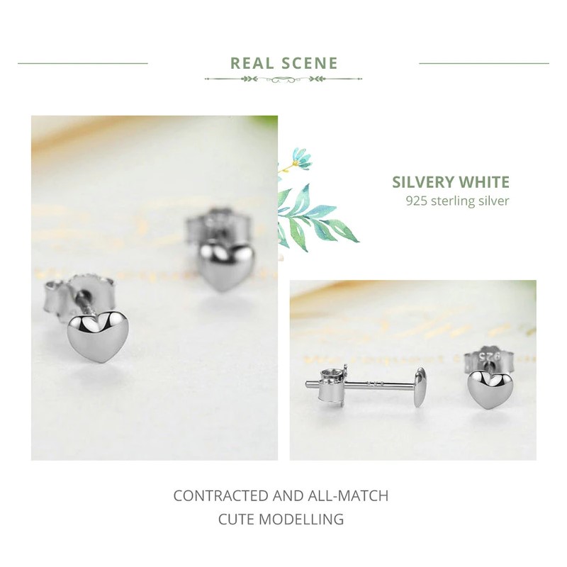 AROS TODOJOYAS PLATA 925 MINI CORAZON PLATEADO - 3