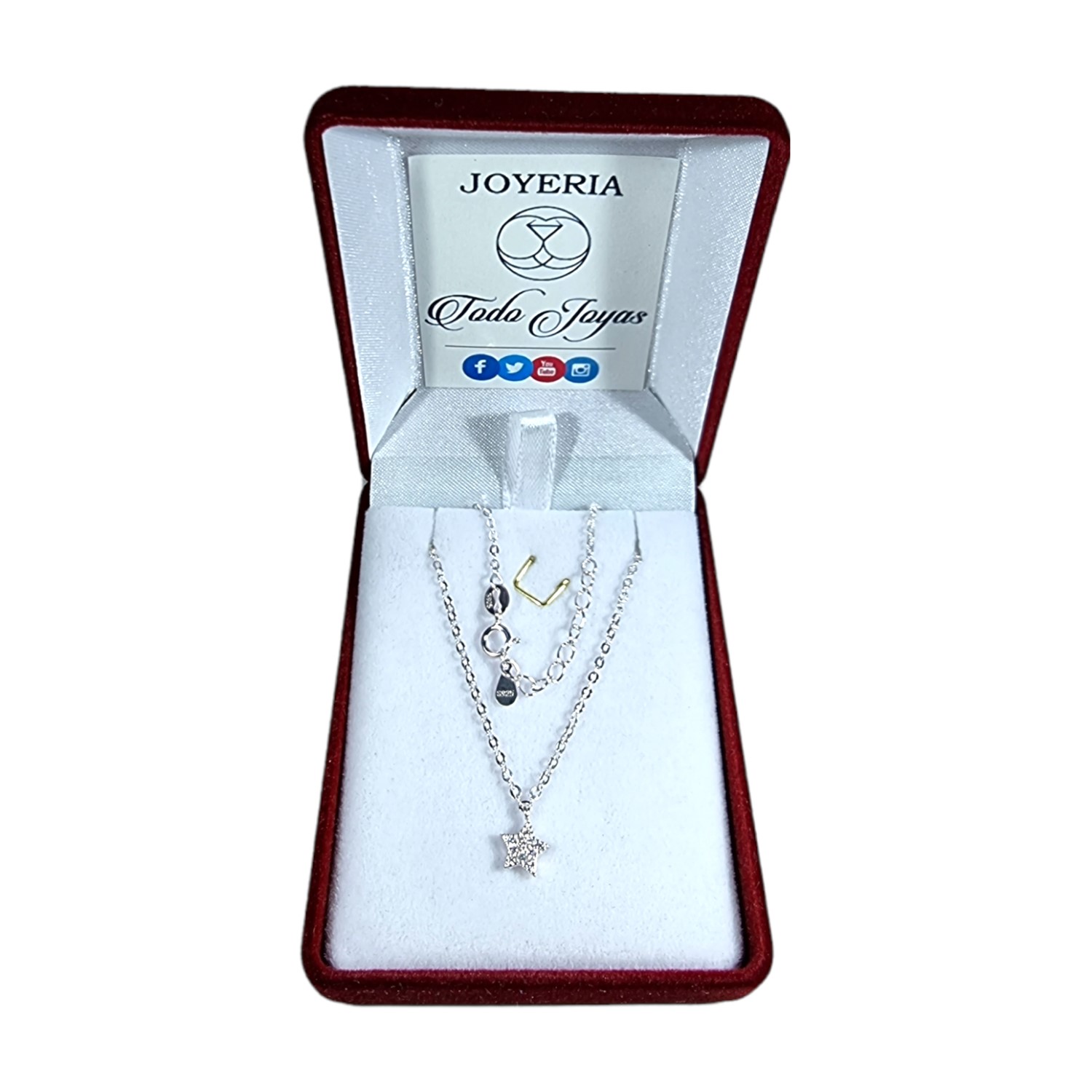 PULSERA TODOJOYAS PLATA 925 ESTRELLA CIRCONES - 2