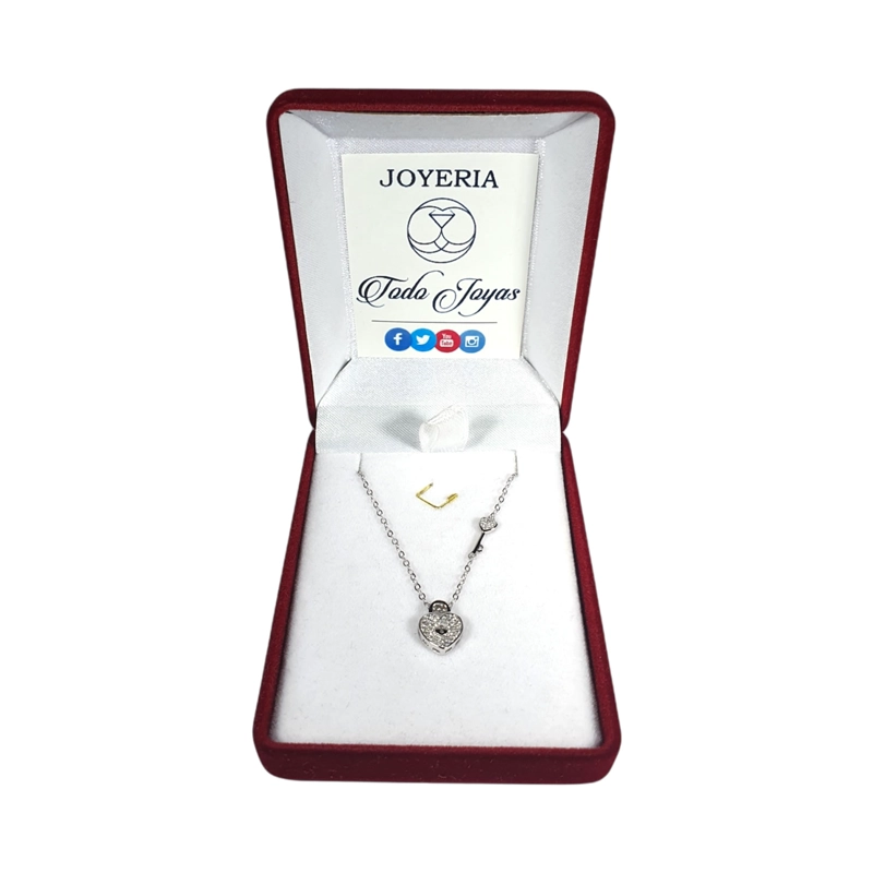 COLLAR TODOJOYAS PLATA 925 CORAZON Y LLAVE - 2