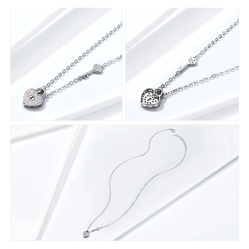 COLLAR TODOJOYAS PLATA 925 CORAZON Y LLAVE - 3