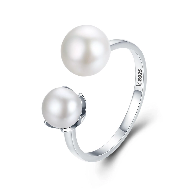 ANILLO TODOJOYAS DOBLE PERLA PLATA 925 - 1