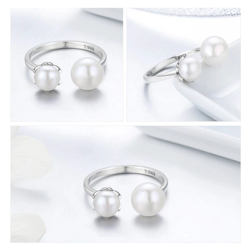 ANILLO TODOJOYAS DOBLE PERLA PLATA 925 - 3