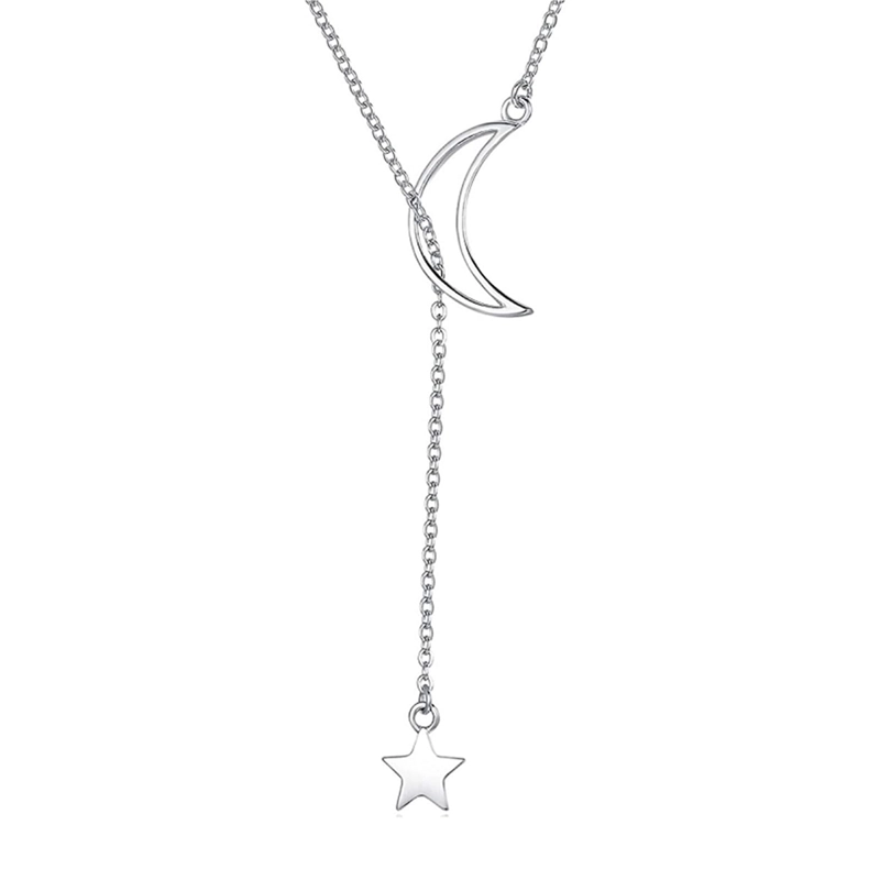 COLLAR TODOJOYAS PLATA 925 LUNA Y ESTRELLA - 1