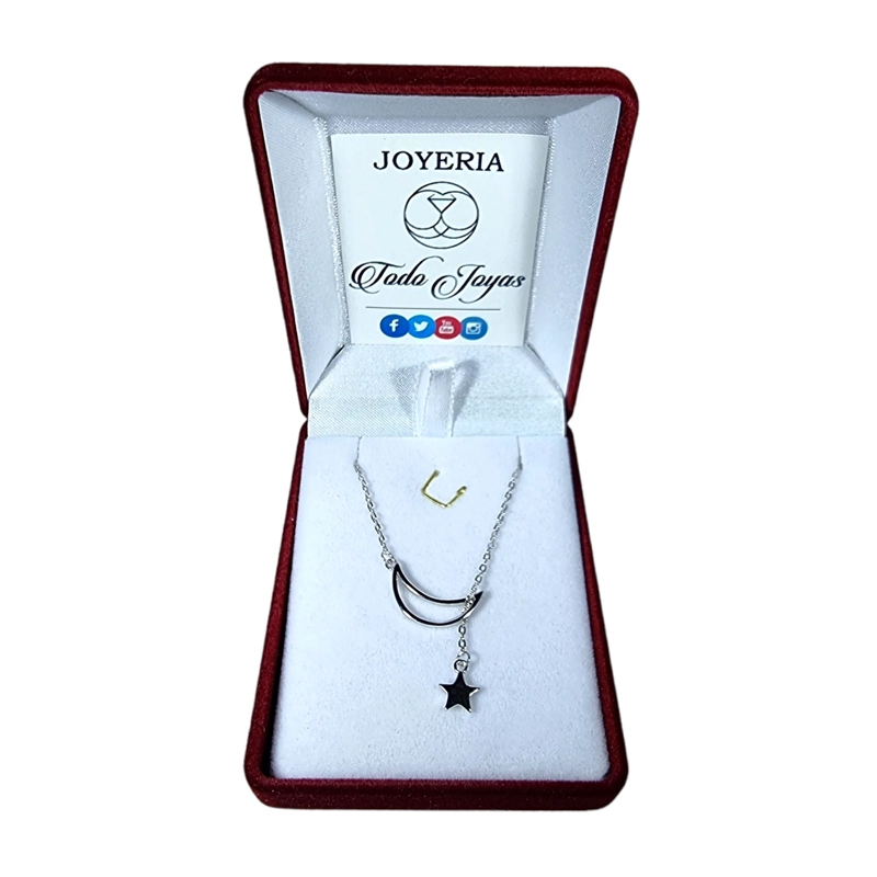 COLLAR TODOJOYAS PLATA 925 LUNA Y ESTRELLA - 2
