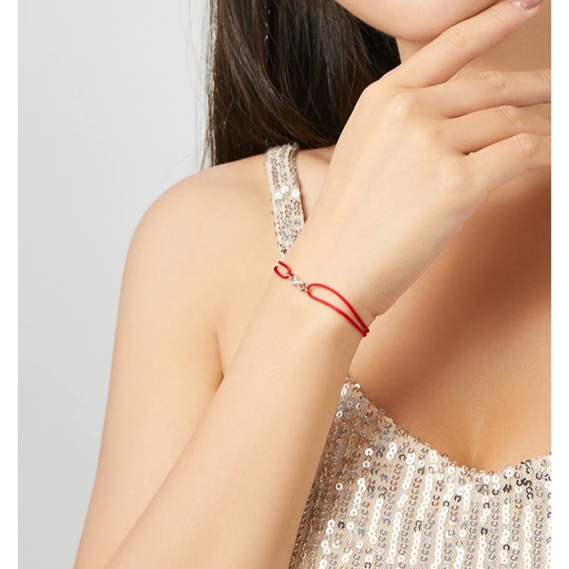 PULSERA TODOJOYAS PLATA 925 HILO ROJO INFINITO - 4