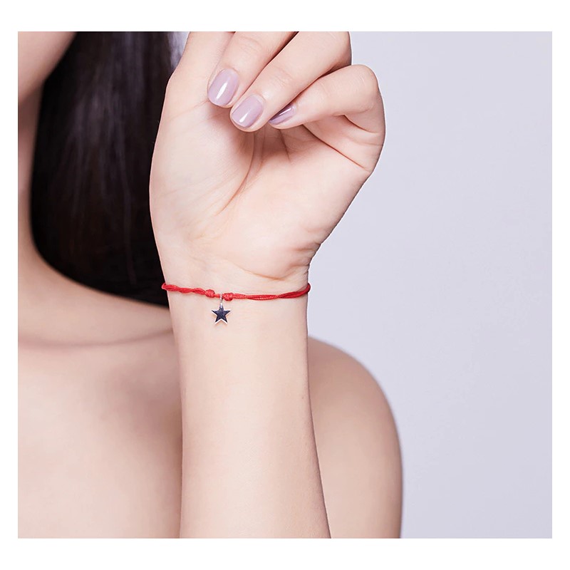PULSERA TODOJOYAS PLATA 925 HILO ROJO PEZ DE LA SUERTE - 5