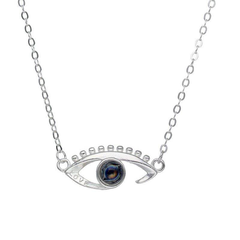 COLLAR TODOJOYAS PLATA 925 OJO TE AMO EN 100 IDIOMAS - 1