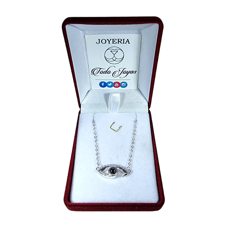 COLLAR TODOJOYAS PLATA 925 OJO TE AMO EN 100 IDIOMAS - 2