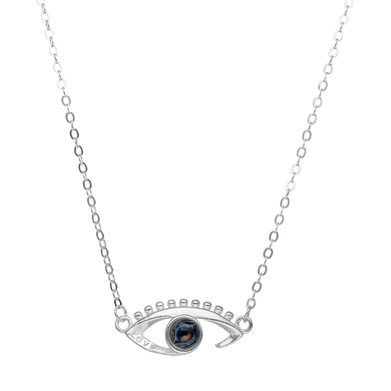 COLLAR TODOJOYAS PLATA 925 OJO TE AMO EN 100 IDIOMAS - 3