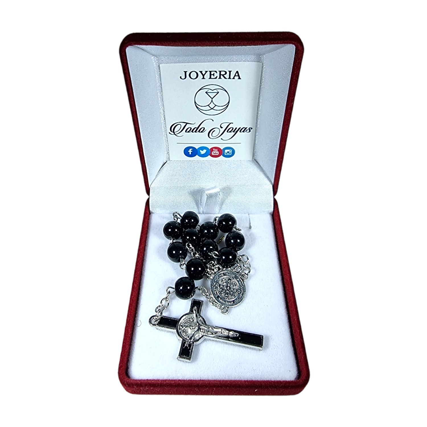 PULSERA TODOJOYAS DENARIO CRUCIFICO SAN BENITO PROTECTOR - 2