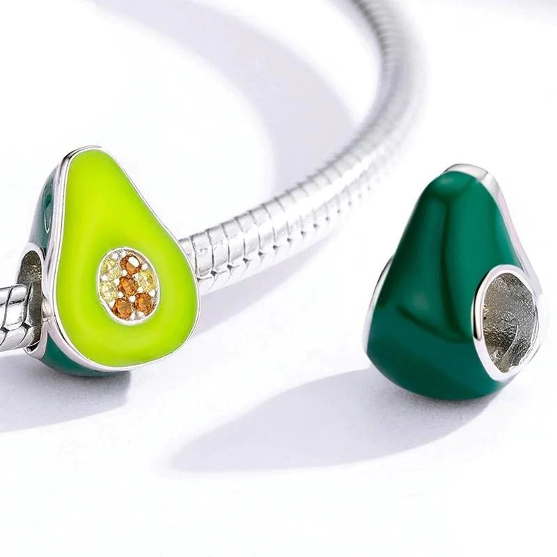CHARM DIJE PLATA 925 PALTA AGUACATE - 2
