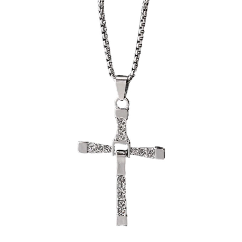 COLLAR TODOJOYAS ACERO CRUZ DE DOMINIC TORETTO 50X30MM - 1