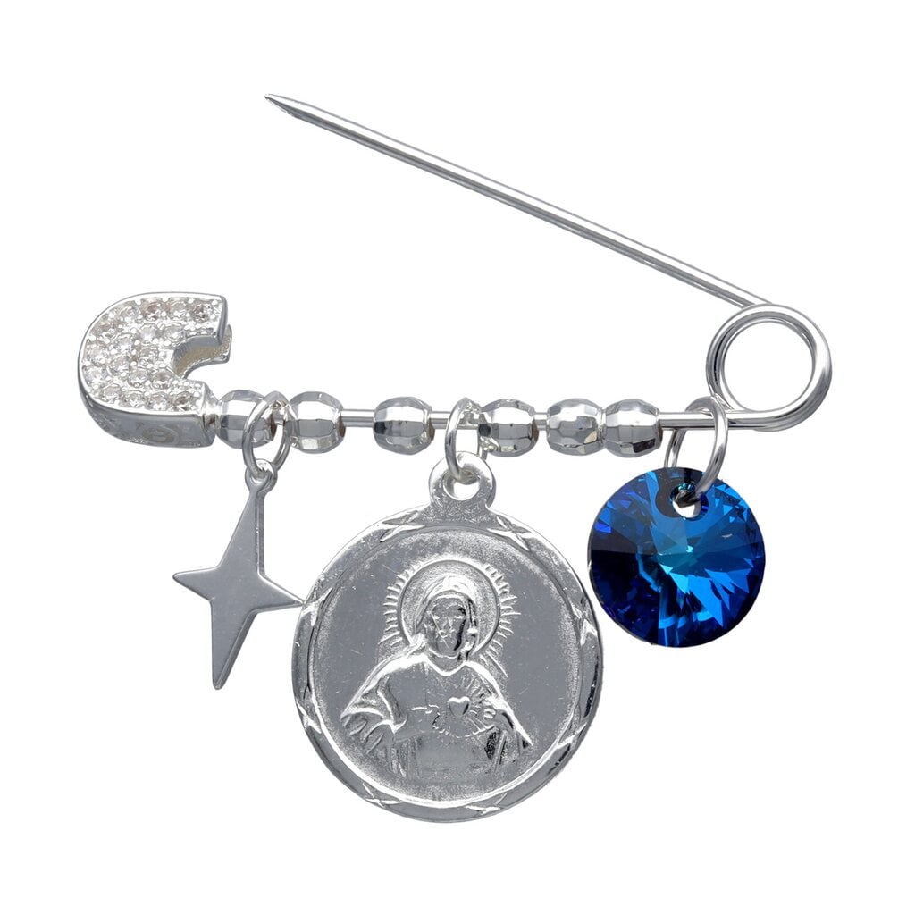 PRENDEDOR PLATA 925 SAGRADO CORAZON DE JESUS - 1