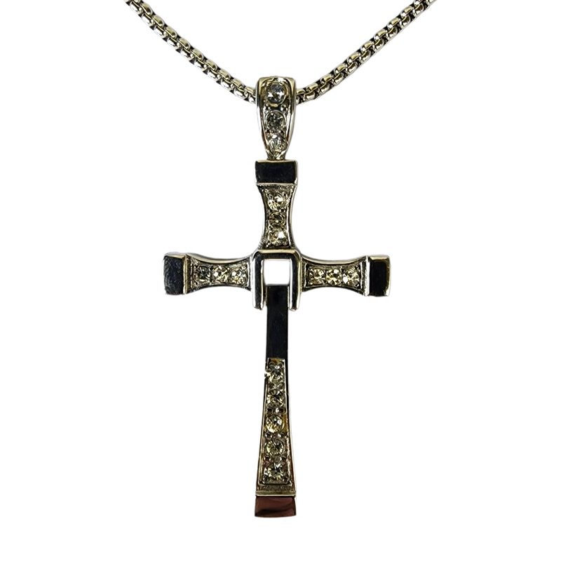 COLLAR TODOJOYAS ACERO CRUZ DE DOMINIC TORETTO 62X32MM