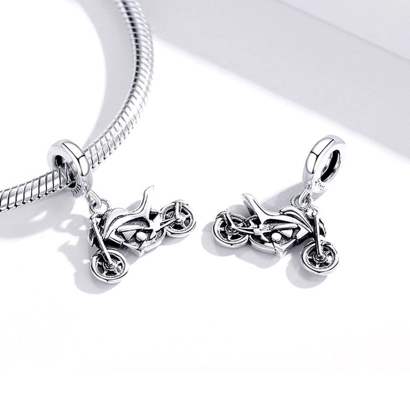 CHARM DIJE PLATA 925 COLGANTE MOTO NAKED - 2