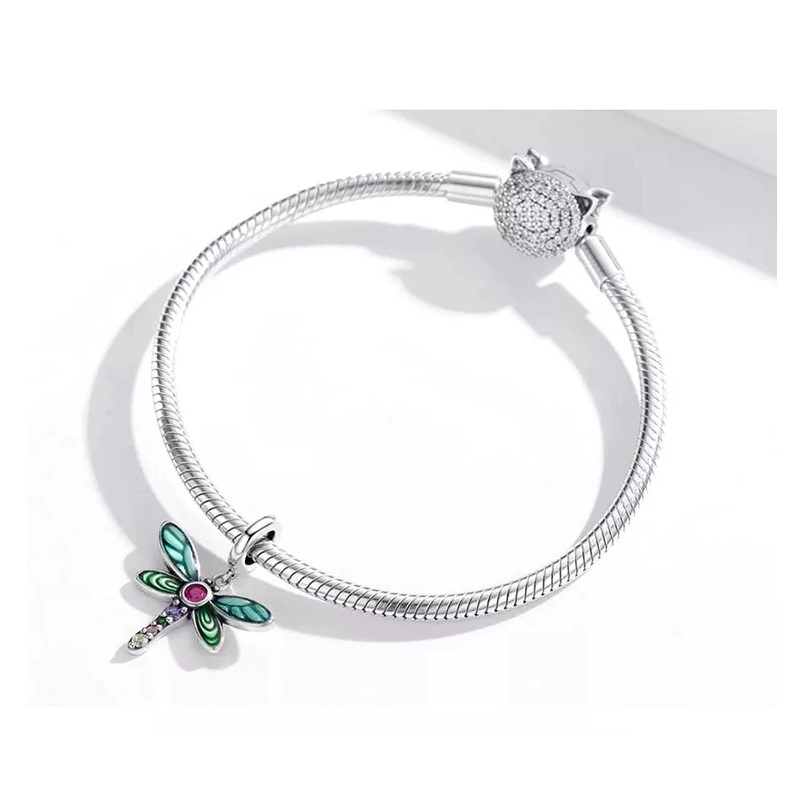 CHARM DIJE PLATA 925 LIBELULA MULTICOLOR - 4