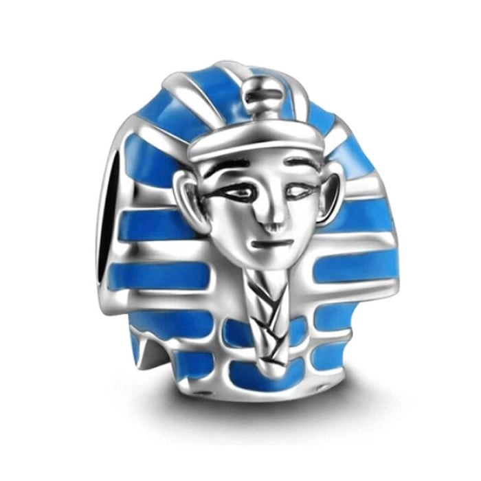 CHARM DIJE PLATA 925 FARAON EGIPCIO - 1