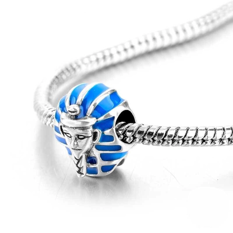 CHARM DIJE PLATA 925 FARAON EGIPCIO - 2