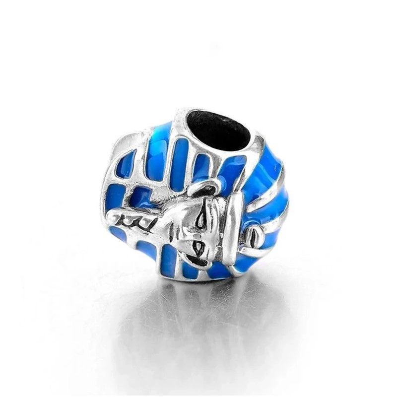 CHARM DIJE PLATA 925 FARAON EGIPCIO - 3