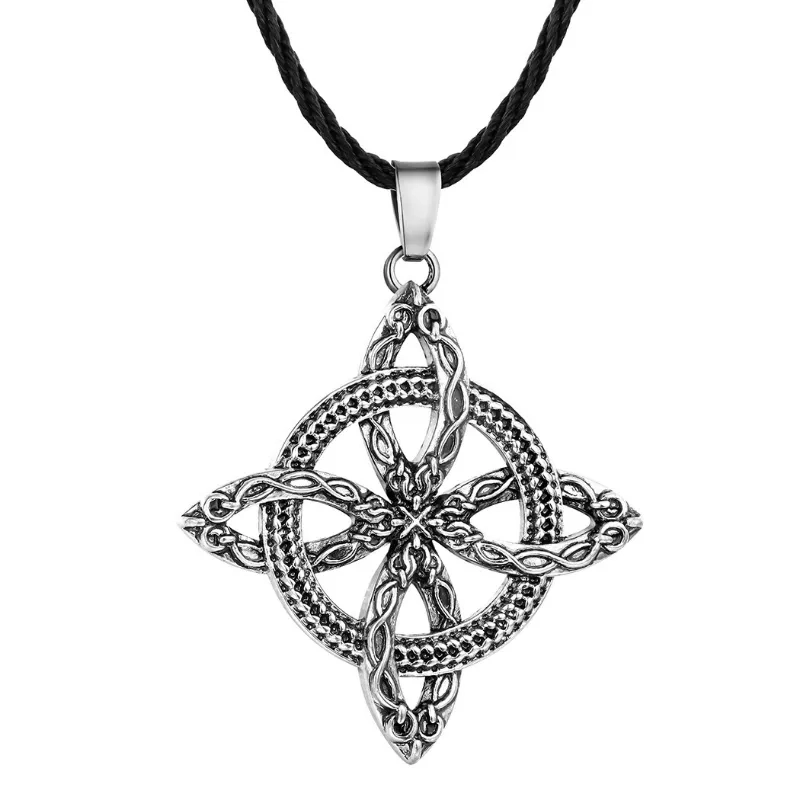 COLLAR TODOJOYAS COLGANTE NUDO DE BRUJA NORDICA PLATEADO - 1
