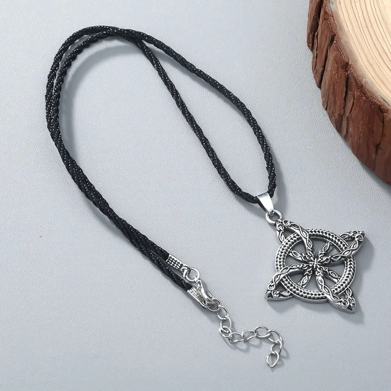 COLLAR TODOJOYAS COLGANTE NUDO DE BRUJA NORDICA PLATEADO - 2