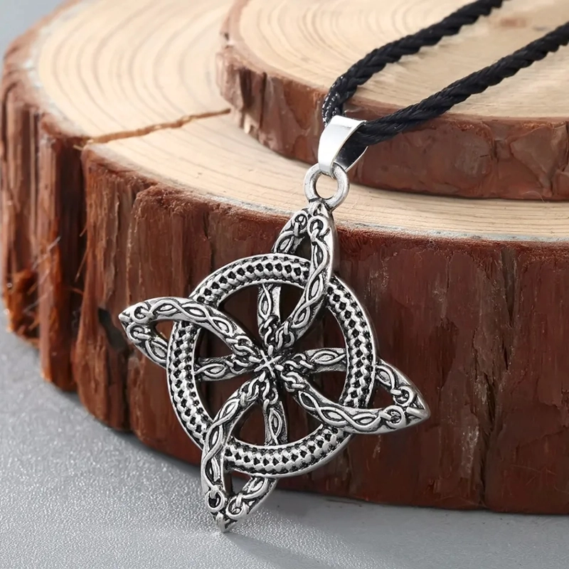 COLLAR TODOJOYAS COLGANTE NUDO DE BRUJA NORDICA PLATEADO - 3