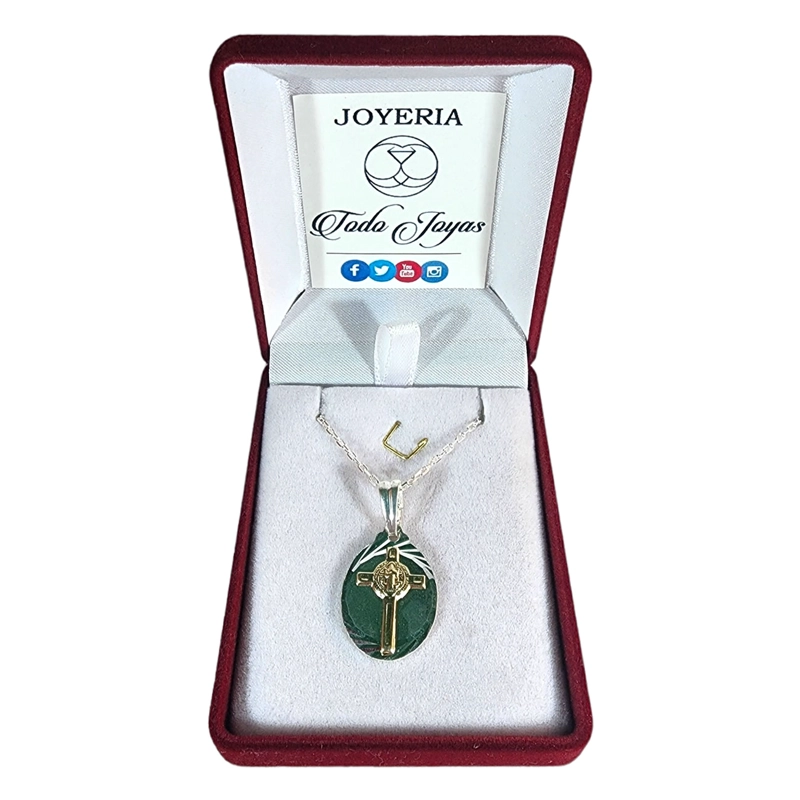 COLLAR TODOJOYAS PLATA 925 CRUCIFIJO DE SAN BENITO - 2