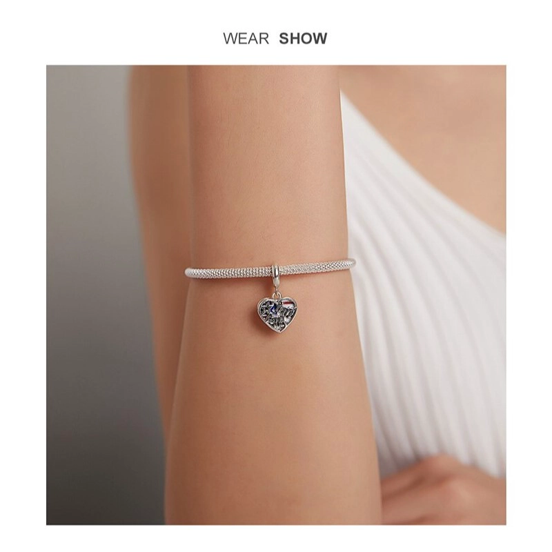 CHARM DIJE PLATA 925 BANDERA USA HAPPY 4TH JULY - 3