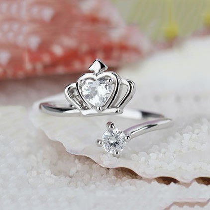 ANILLO TODOJOYAS CORONA CON CIRCONES PLATEADO PLATA - 4