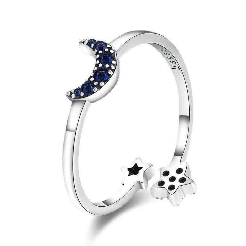ANILLO TODOJOYAS LUNA AZUL Y ESTRELLAS PLATA 925 - 1