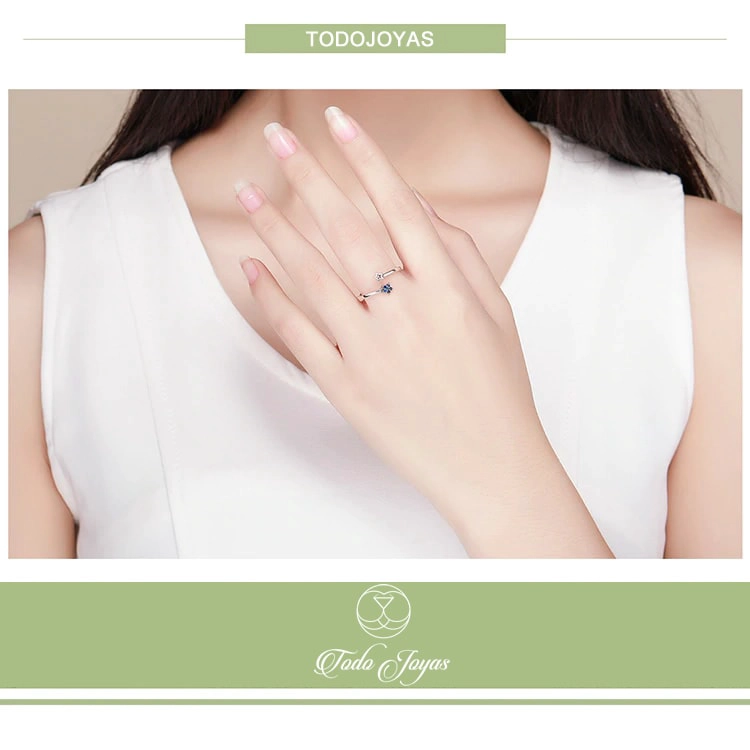 ANILLO TODOJOYAS LUNA AZUL Y ESTRELLAS PLATA 925 - 3