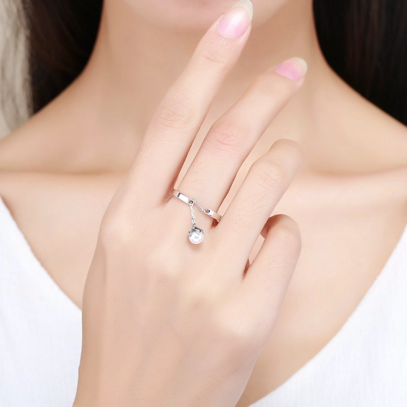 ANILLO TODOJOYAS FLOR Y PERLA PLATA 925 - 2