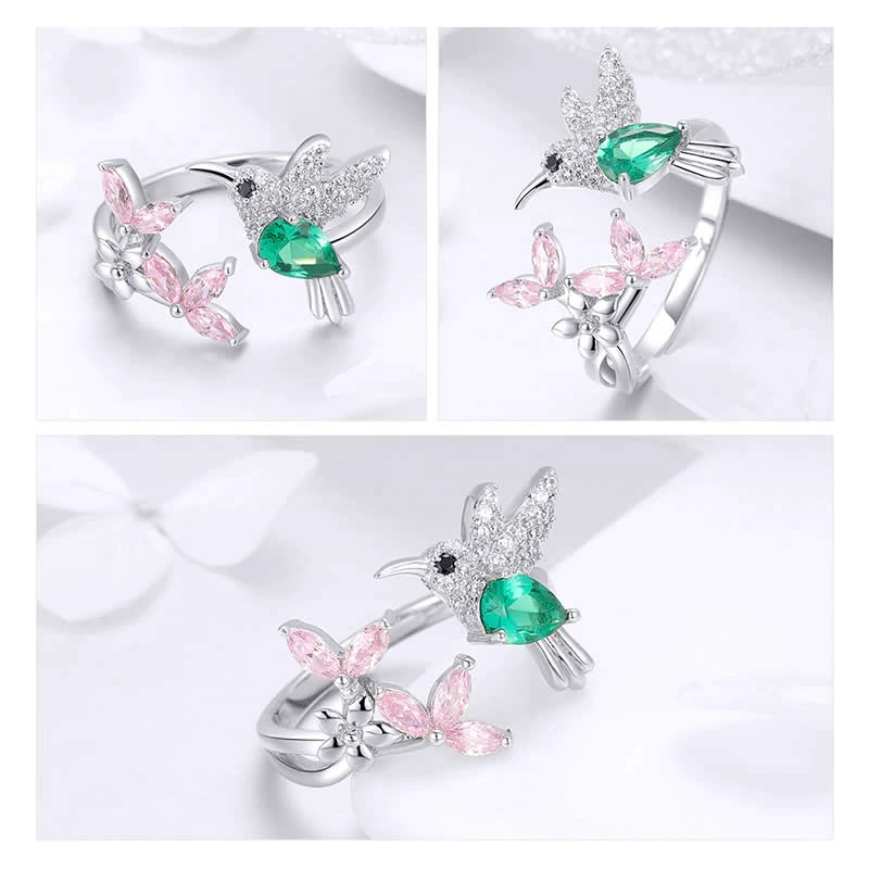 ANILLO TODOJOYAS COLIBRI PICAFLOR CIRCONES PLATA 925 - 4