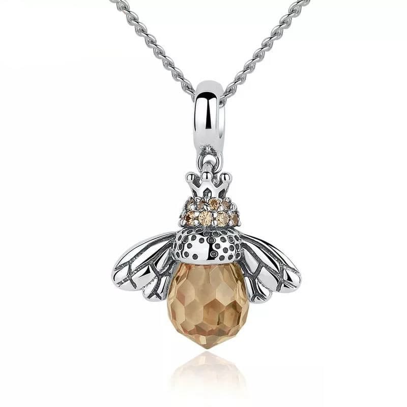 COLLAR TODOJOYAS PLATA 925 ABEJA CON CIRCON - 1