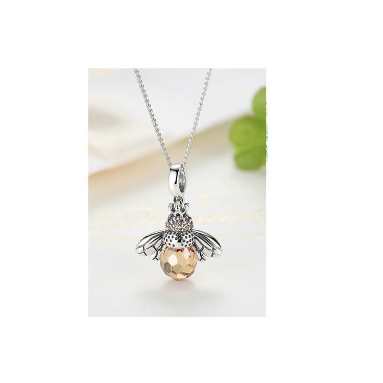 COLLAR TODOJOYAS PLATA 925 ABEJA CON CIRCON - 3