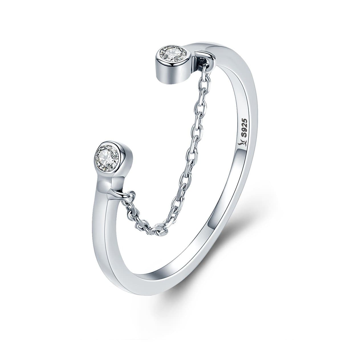 ANILLO TODOJOYAS ARCO CON CIRCONES PLATA 925 - 1